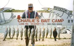 David Hahn with his trout and a bonus flounder - April