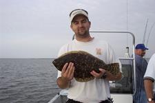 Kevin Kristoff with nice 5 lb. Flounder - October